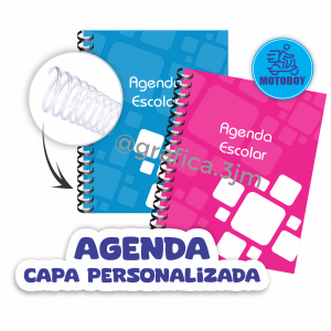 Agenda 2025 - Escolar - 1 dia por página Offiset 75g 15X21  Laminação Fosca Espiral 