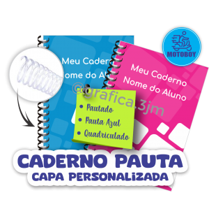 Caderno Escolar  20x27,5 cm   Espiral Acrilico 96 folhas